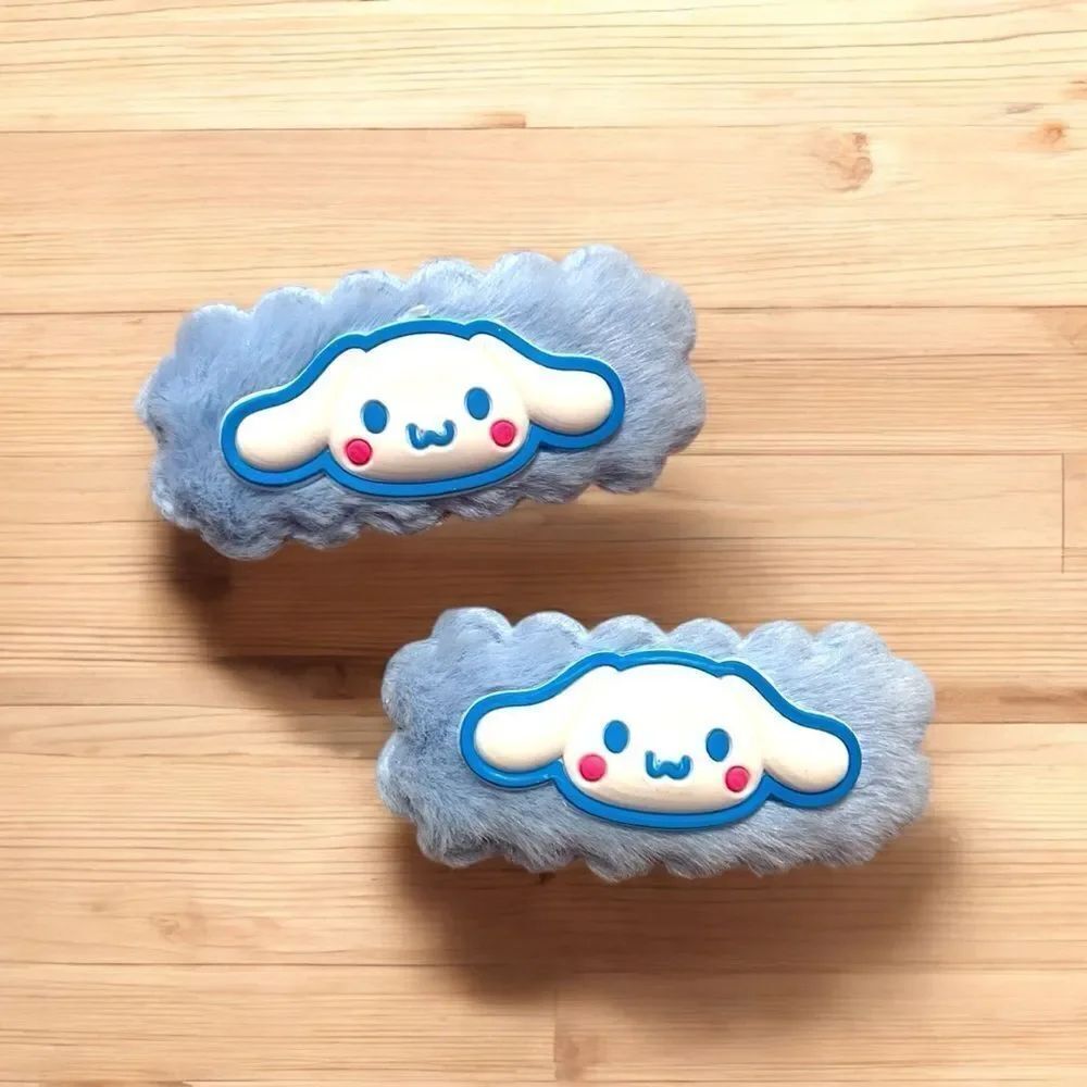 Cinnamoroll Blue Furry Hair Clips Set Of 2